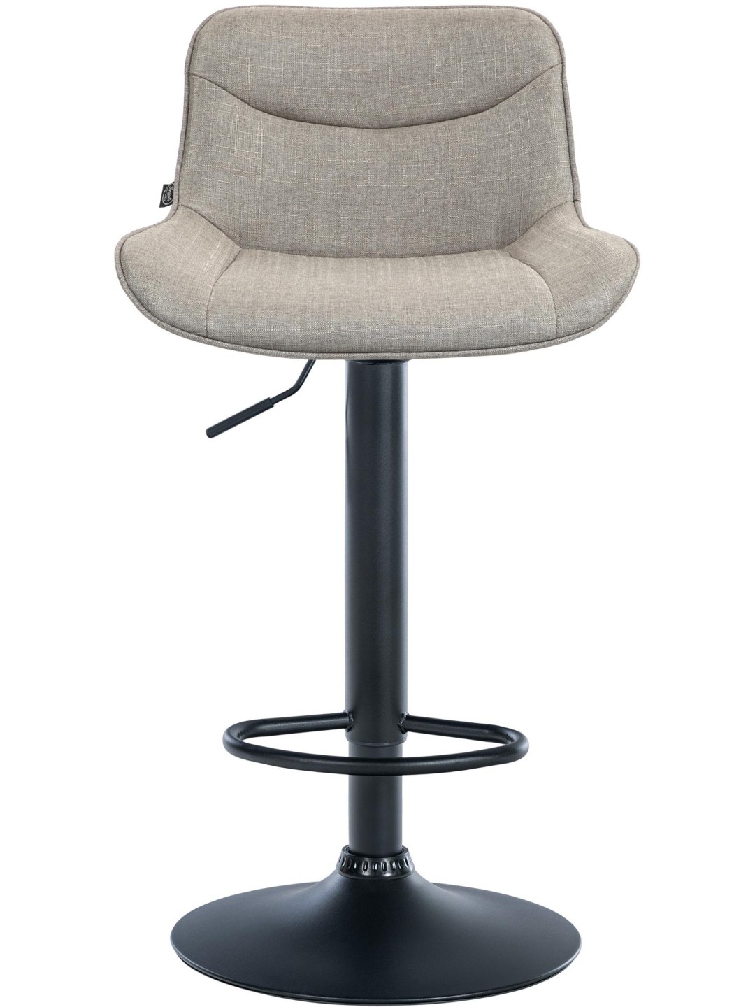 Banqueta alta tecido Vonore, taupe