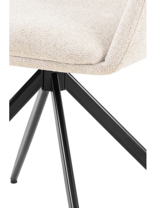 Cadeira de jantar em tecido Olema, creme Cadeira de jantar em tecido Olema, creme