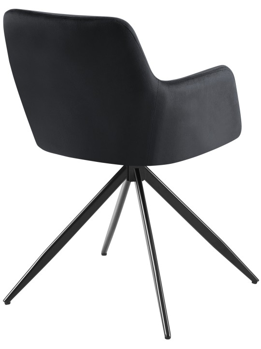 Cadeira de jantar de veludo Olema, preto Cadeira de jantar de veludo Olema, preto