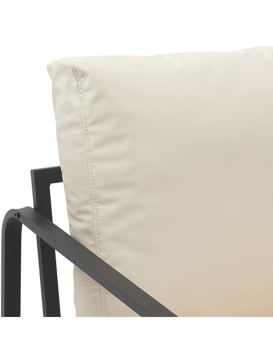 Espreguiçadeira Manea pele sintética, creme Espreguiçadeira Manea pele sintética, creme