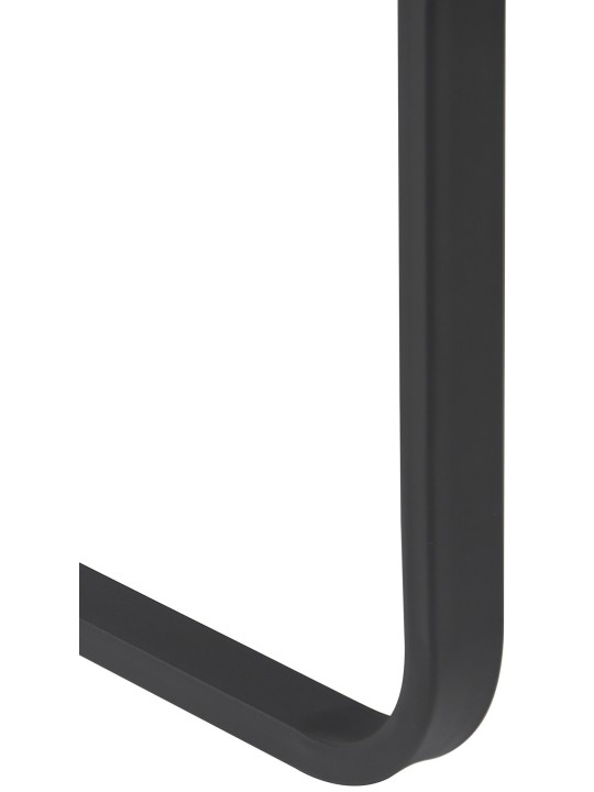 Espreguiçadeira Manea pele sintética, preto