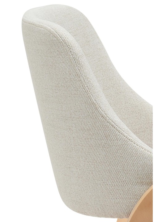 Cadeira de sala de jantar em tecido Vangale, natural/creme