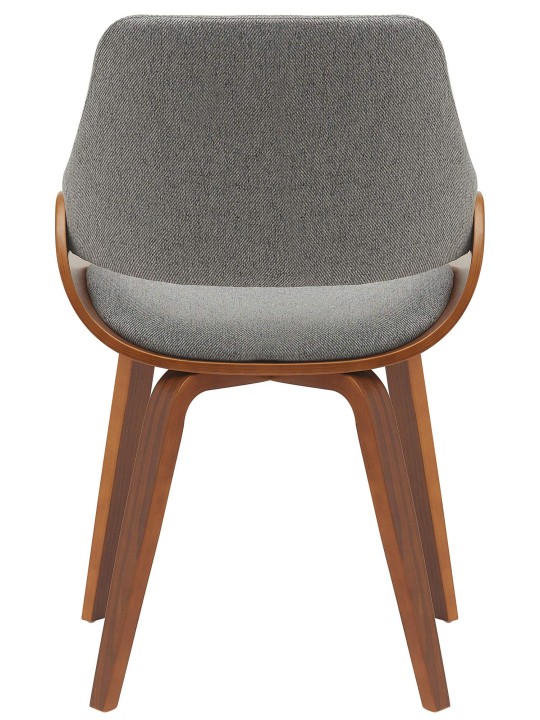 Cadeira de sala de jantar em tecido Vangale, nogueira/cinza escuro