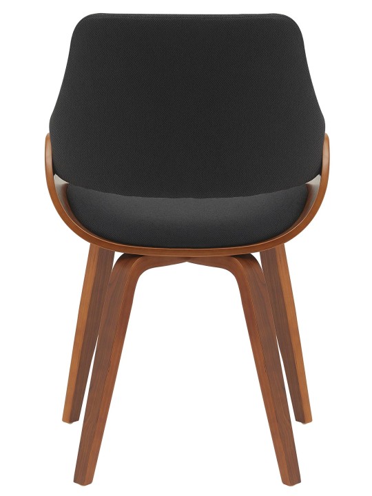 Cadeira de sala de jantar em tecido Vangale, nogueira/preto