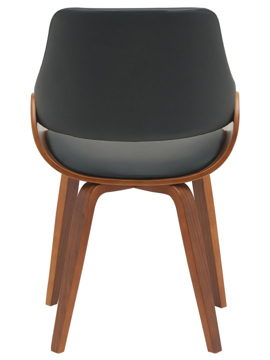 Cadeira da sala de jantar Vangale couro sintético, nogueira/preto