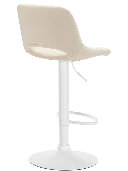 Banqueta alta Camden couro sintético, creme