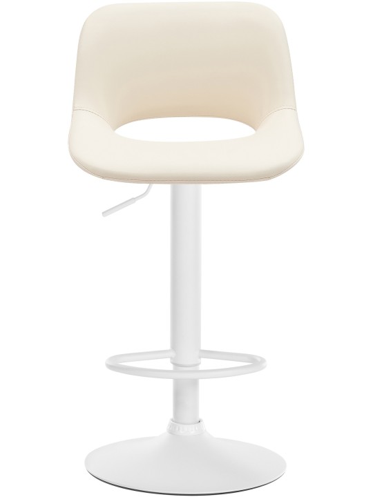Banqueta alta Camden couro sintético, creme