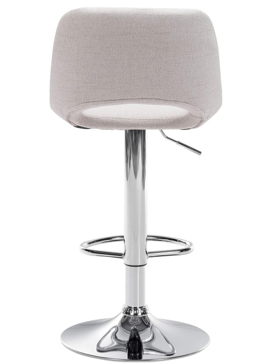 Banqueta alta tecido Camden cromado, creme