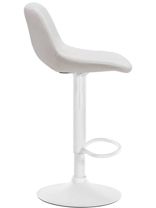 Banqueta alta Camden veludo, creme