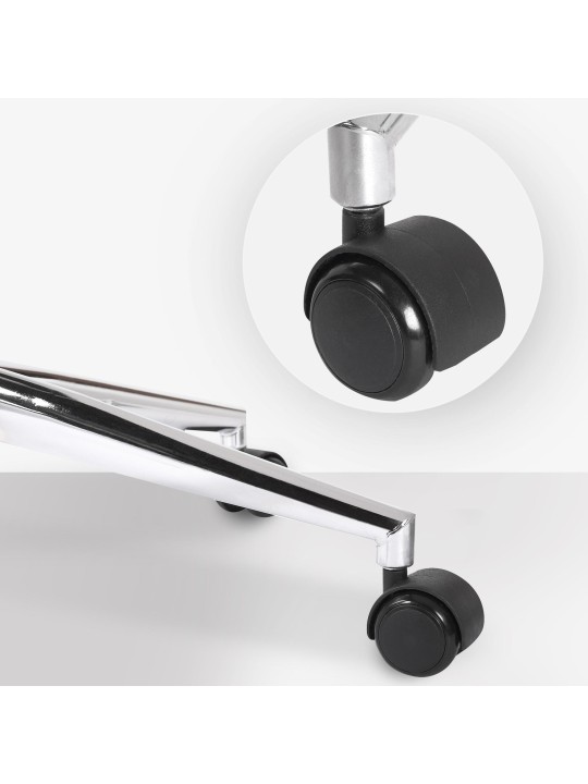 Cadeira de escritório Burbank em couro sintético, nogueira/preto