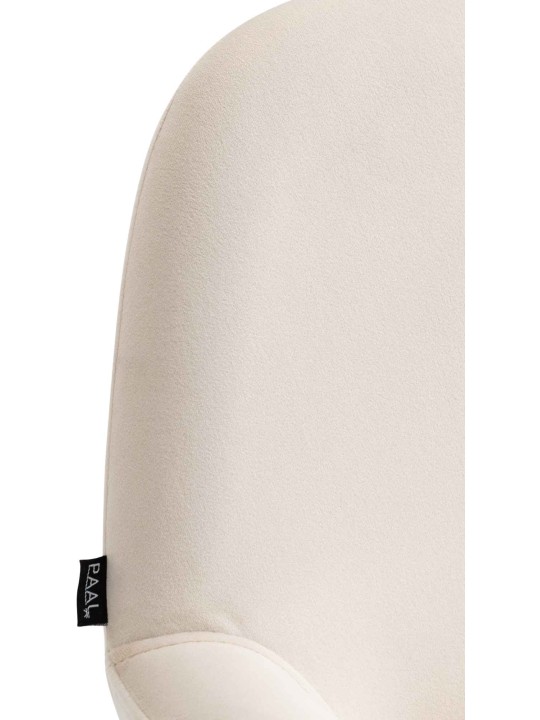 Banqueta alta Braga veludo dourado, creme