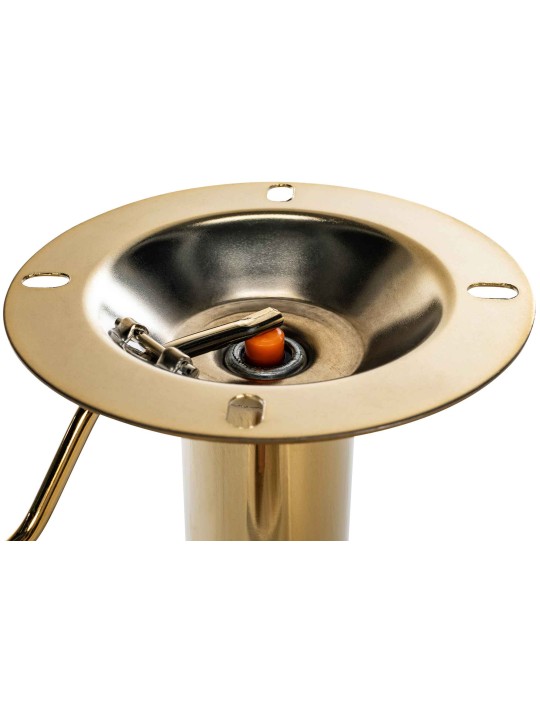 Banqueta alta Braga veludo dourado, creme