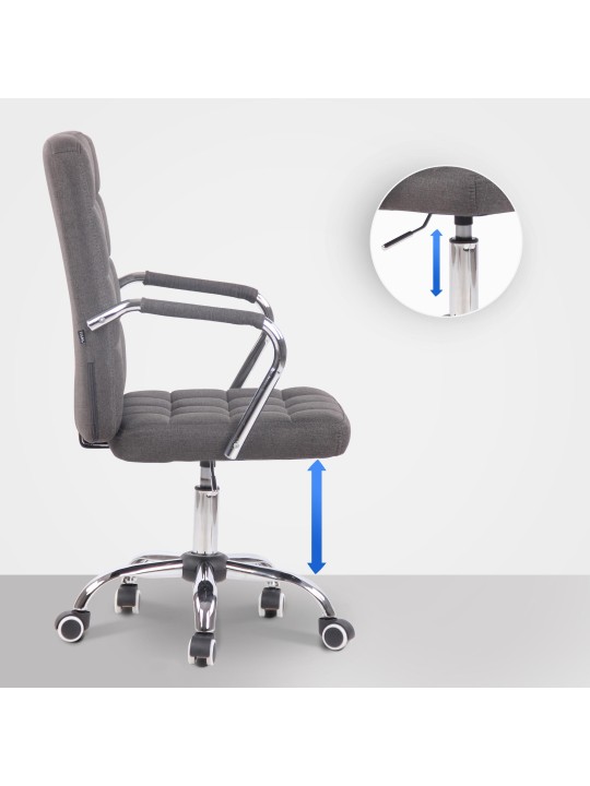 Cadeira de escritório tecido Terni, cinza escuro