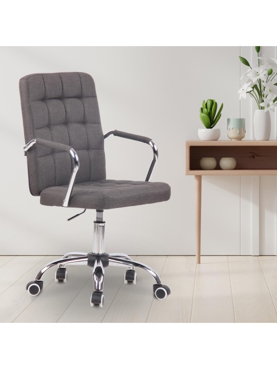 Cadeira de escritório tecido Terni, cinza escuro