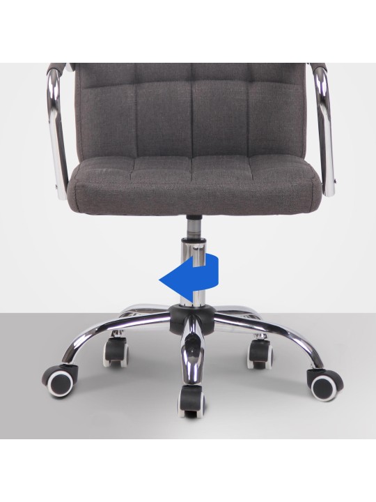 Cadeira de escritório tecido Terni, cinza escuro