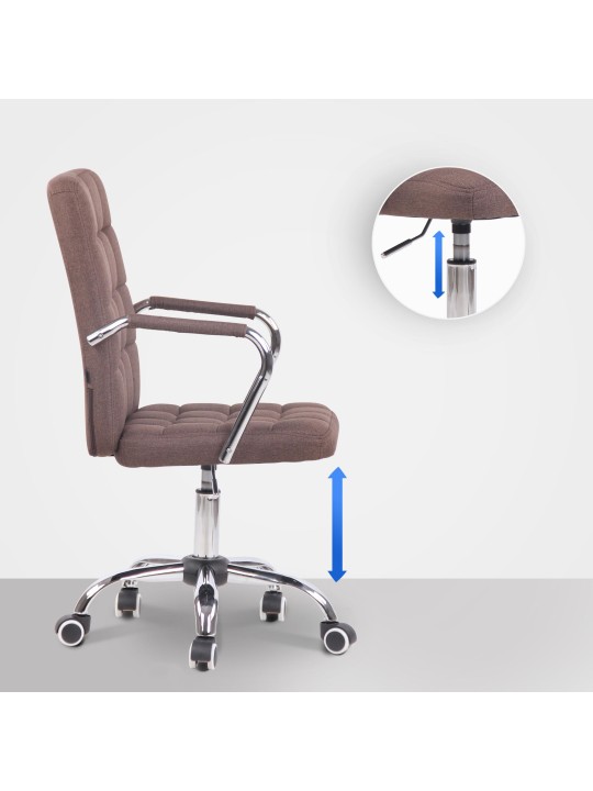 Cadeira de escritório tecido Terni, castanho