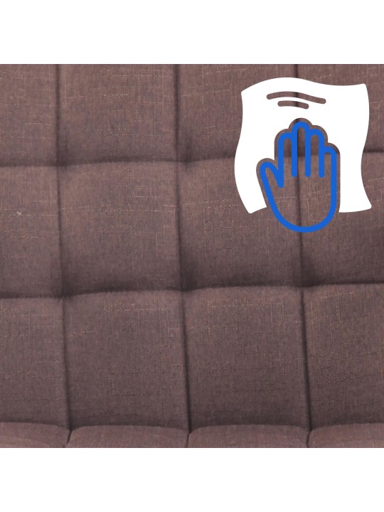 Cadeira de escritório tecido Terni, castanho