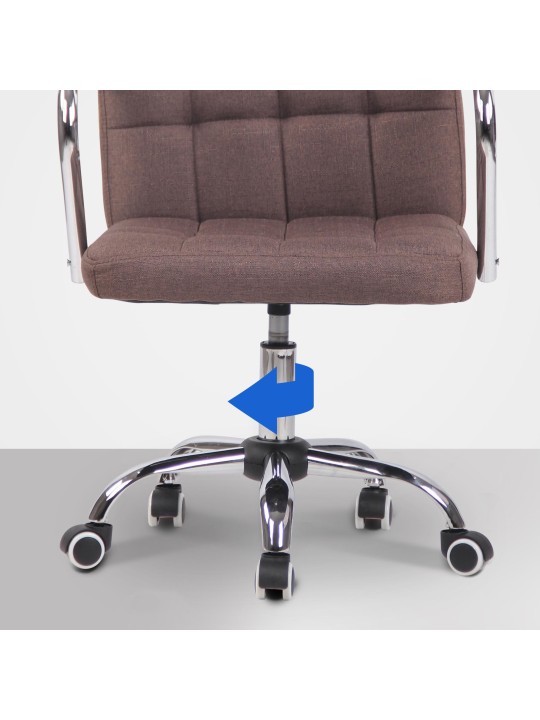 Cadeira de escritório tecido Terni, castanho