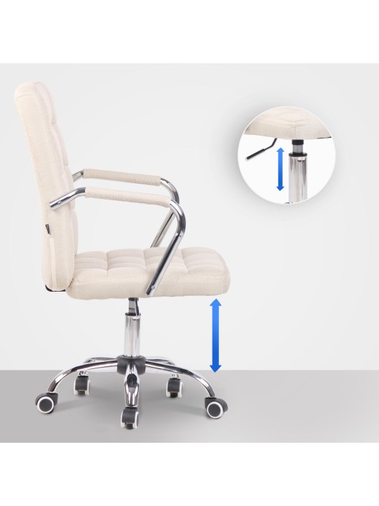 Cadeira de escritório tecido Terni, creme