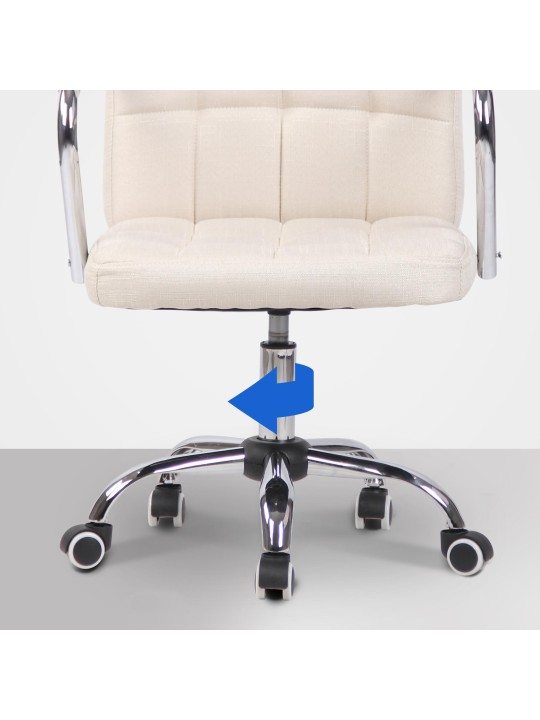 Cadeira de escritório tecido Terni, creme