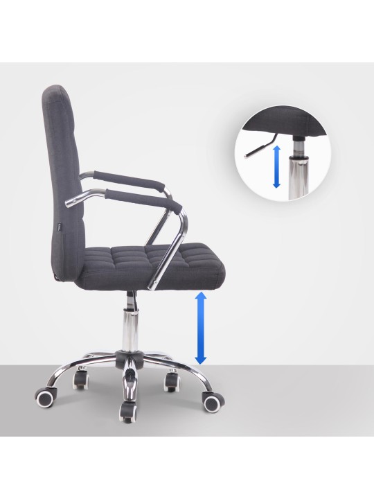 Cadeira de escritório tecido Terni, preto