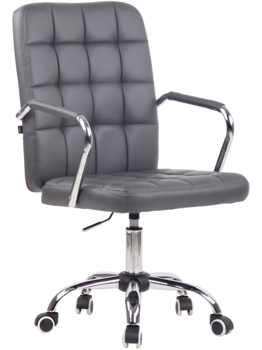 Cadeira de escritório Terni pele sintética, cinza