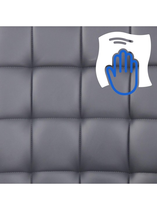 Cadeira de escritório Terni pele sintética, cinza