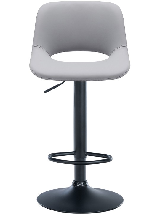 Conjunto de 2 bancos altos em pele sintética Camden, cinza