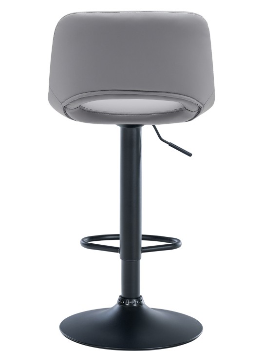 Conjunto de 2 bancos altos em pele sintética Camden, cinza