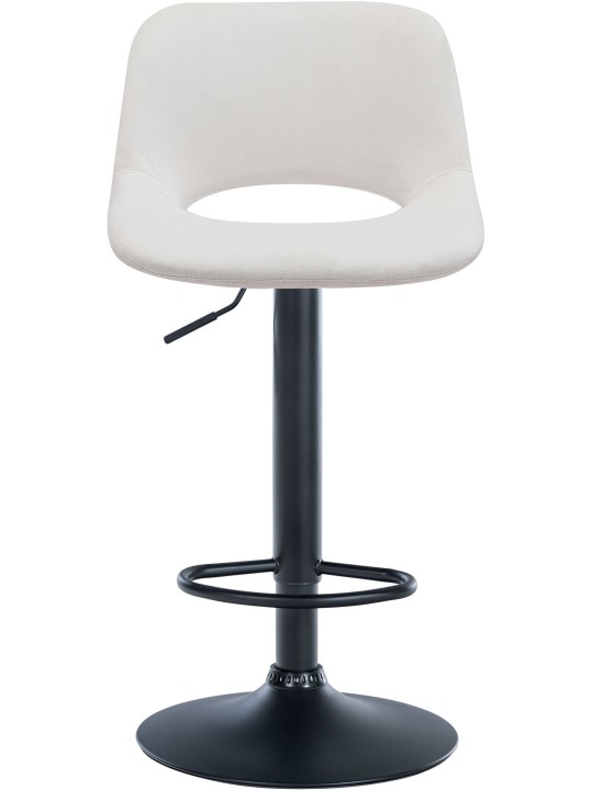 Conjunto de 2 bancos altos em veludo Camden, creme