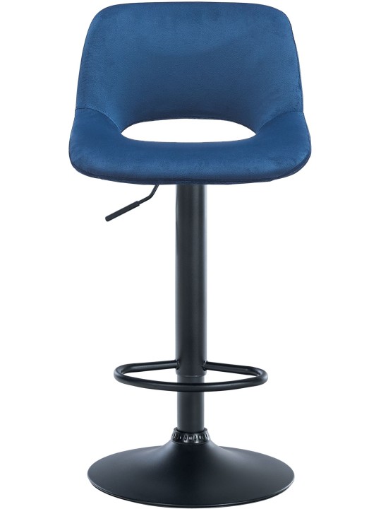 Conjunto de 2 bancos altos em veludo Camden, azul