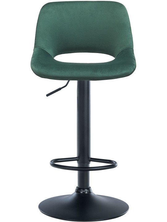 Conjunto de 2 bancos altos em veludo Camden, verde