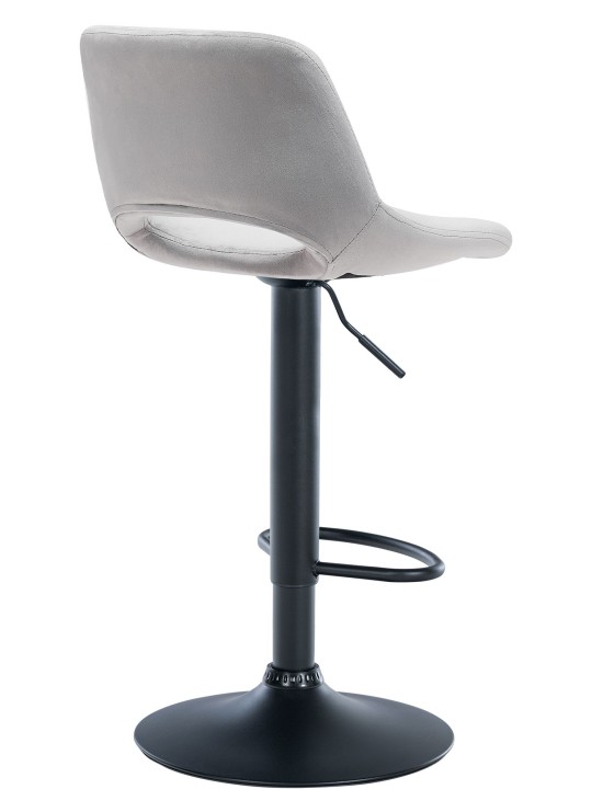 Conjunto de 2 bancos altos em veludo Camden, cinza claro Conjunto de 2 bancos altos em veludo Camden, cinza claro