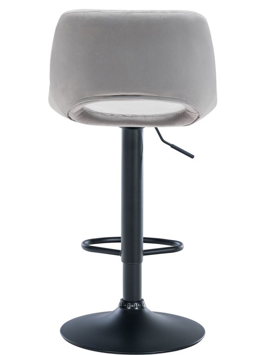 Conjunto de 2 bancos altos em veludo Camden, cinza claro Conjunto de 2 bancos altos em veludo Camden, cinza claro