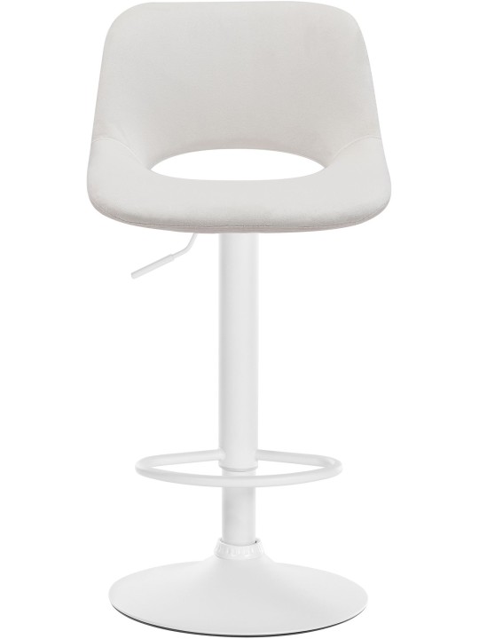 Conjunto de 2 bancos altos em veludo Camden, creme