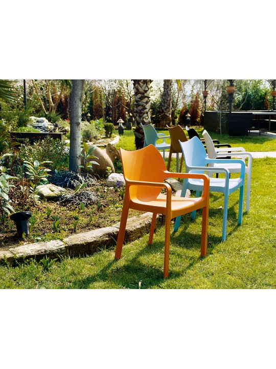 Conjunto de 4 cadeiras Diva, cinza claro