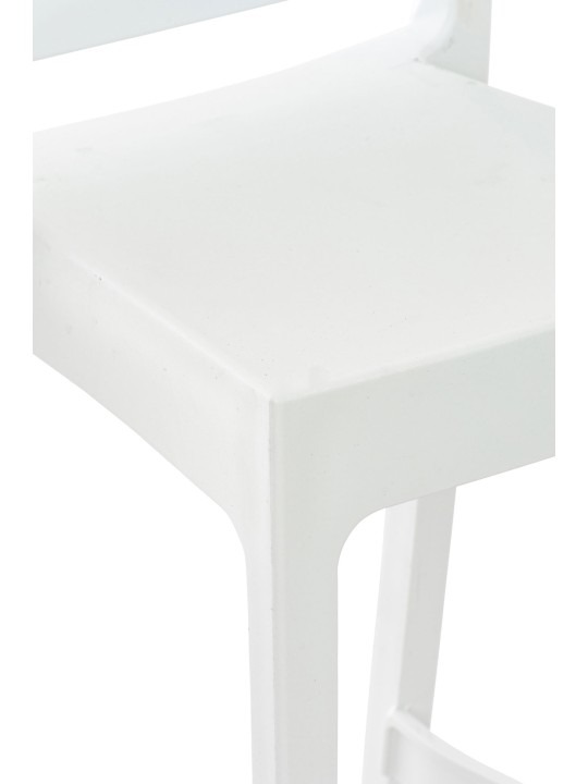 Conjunto de 4 bancos de bar Maya, branco Conjunto de 4 bancos de bar Maya, branco