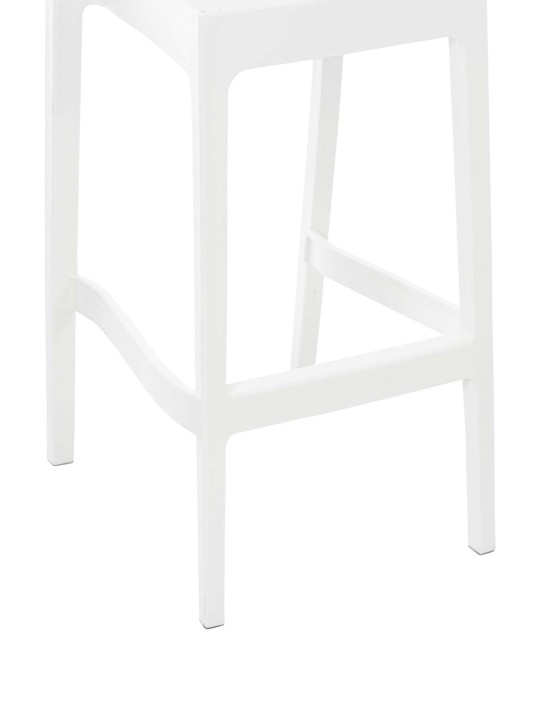 Conjunto de 4 bancos de bar Maya, branco Conjunto de 4 bancos de bar Maya, branco