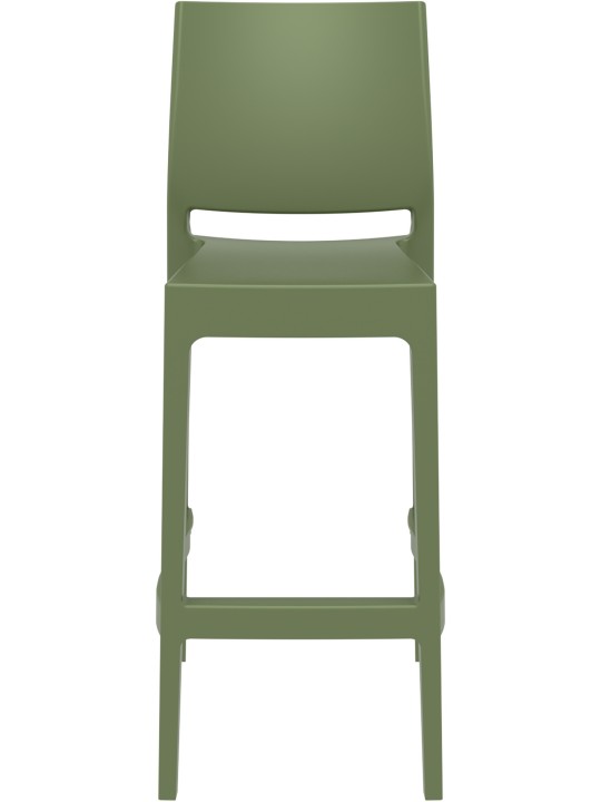 Conjunto de 4 bancos de bar Maya, oliva