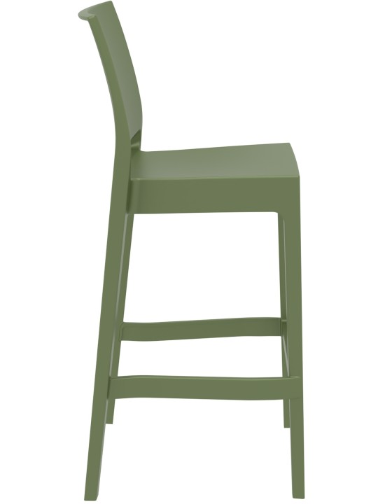 Conjunto de 4 bancos de bar Maya, oliva