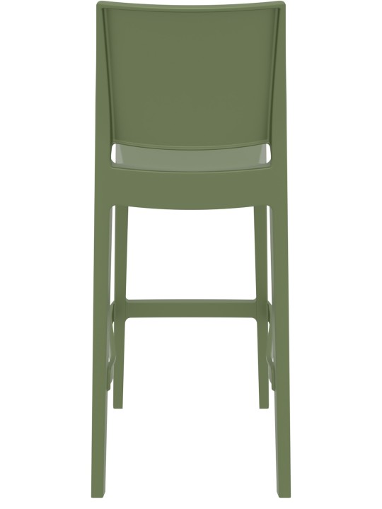 Conjunto de 4 bancos de bar Maya, oliva