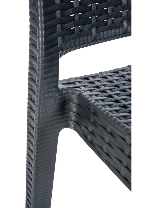 Conjunto de 4 bancos de bar Jamaica, cinza escuro