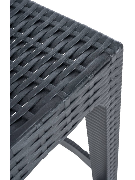 Conjunto de 4 bancos de bar Jamaica, cinza escuro