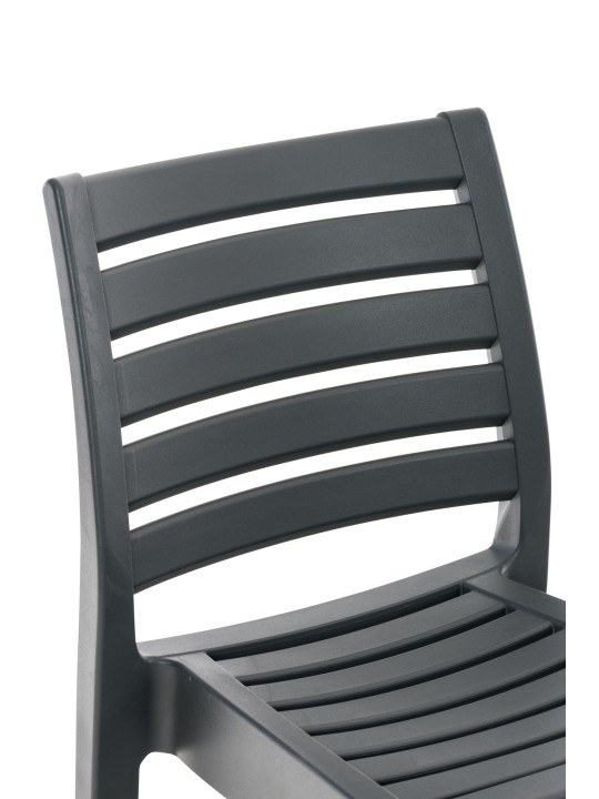 Conjunto de 4 bancos de bar Ares, cinza escuro