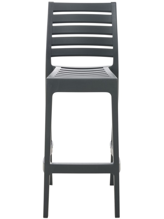 Conjunto de 4 bancos de bar Ares, cinza escuro