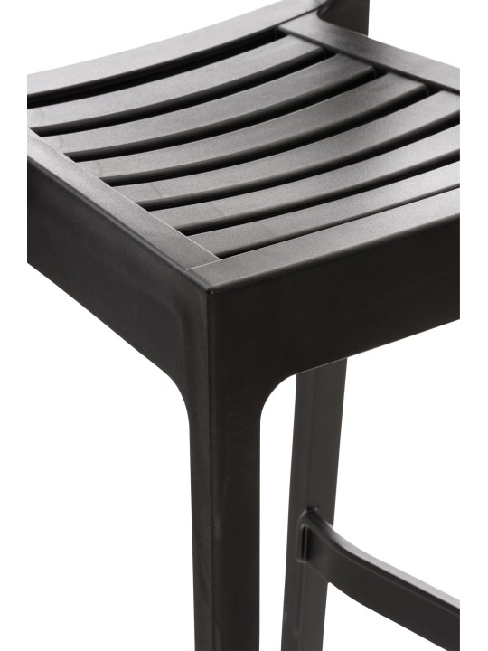 Conjunto de 4 bancos de bar Ares, preto