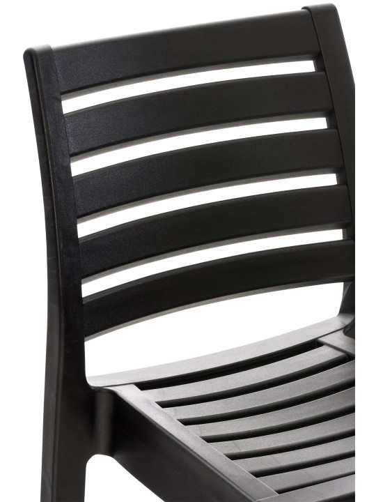 Conjunto de 4 bancos de bar Ares, preto