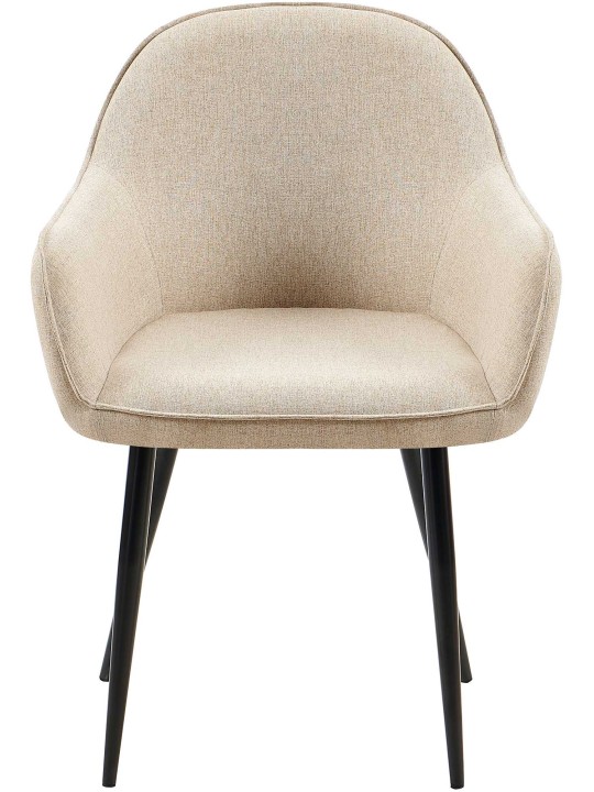 Conjunto de 2 cadeiras de jantar tecido Boise, taupe