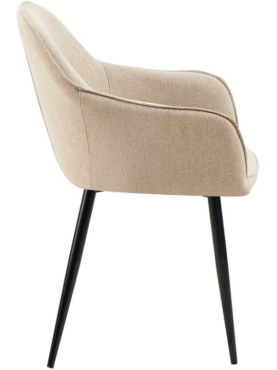 Conjunto de 2 cadeiras de jantar tecido Boise, taupe