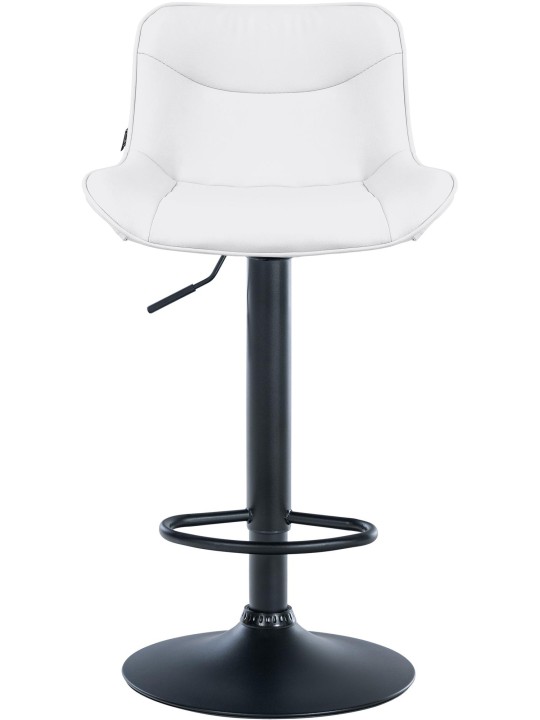 Conjunto de 2 bancos altos em pele sintética Vonore, branco Conjunto de 2 bancos altos em pele sintética Vonore, branco